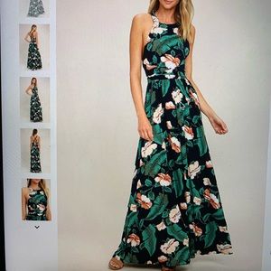 Floral Print Maxi Dress
